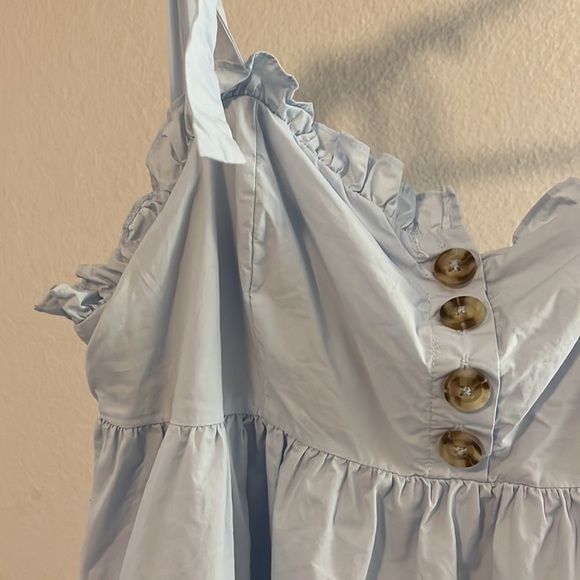 light pale blue urban outfitters mini babydoll dress - Picture 4 of 7